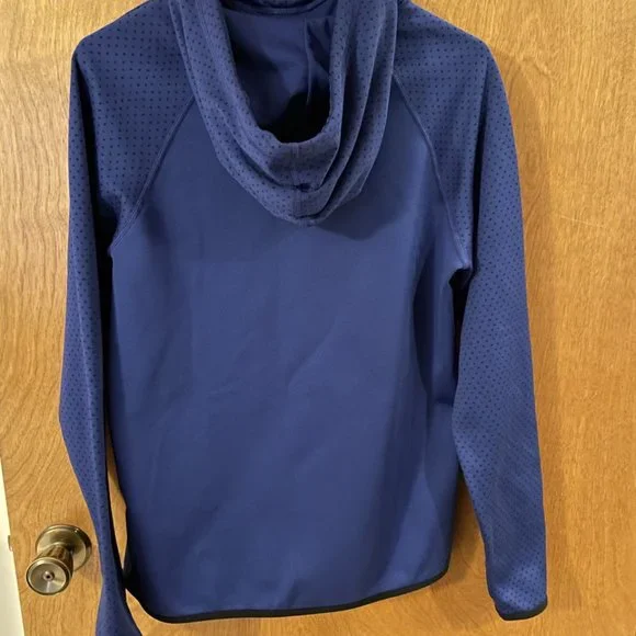 Nike Women's Size Small Royal Blue Sweatshirt Therma-Fit Hooded Hoody Hoodie EUC - Picture 5 of 9